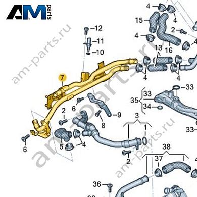 Трубка ОЖ с шлангом ОЖ VAG 059122479FКупить трубку ОЖ с шлангом ОЖ 059122479F для Фольксваген/Ауди/Шкода- гарантия наличия