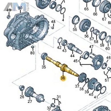 Первичный вал VAG 02S311103JКупить первичный вал 02S311103J Фольксваген/Ауди/Шкода- минимальная цена