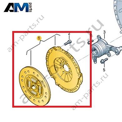 Комплект сцепления (диск/корзина) VAG 03L141018FXКупить комплект сцепления (диск/корзина) 03L141018FX для Фольксваген/Ауди/Шкода- бесплатная доставка