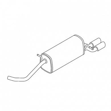 Задняя часть глушителя Audi A1 (8X) 1.4TSI CZCA 8XA253609AE