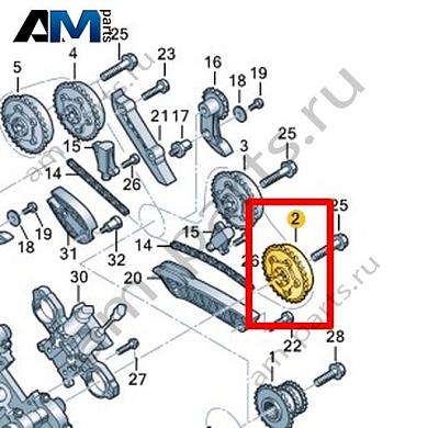 Регулятор фаз газораспределения VAG 07P109087KКупить регулятор фаз газораспределения 07P109087K для Фольксваген/Ауди/Шкода- бесплатная доставка