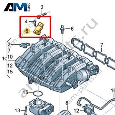 Датчик давления VAG 06L906051HКупить датчик давления 06L906051H на Фольксваген/Ауди/Шкоду- гарантия наличия