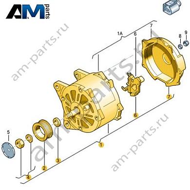 Генератор VAG 06K903023BКупить генератор 06K903023B Фольксваген/Ауди/Шкода- выгодные цены