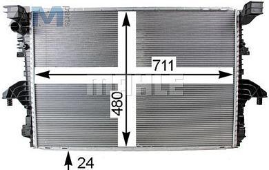 Основной радиатор ОЖ (MAHLE) CR 805 000P для  Volkswagen Multivan T6 (2019-2023) 2.0TDI (150 л.с.) CXHA