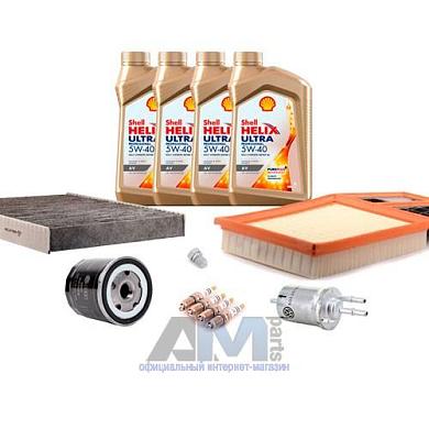 Комплект фильтров для ТО-2/4 Polo V 1.4 с маслом Shell 5W40