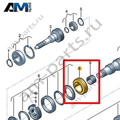 Свободно вращающаяся шестерня VAG 0C6311129Купить свободно вращающуюся шестерню 0C6311129 Фольксваген/Ауди/Шкода- гарантия наличия
