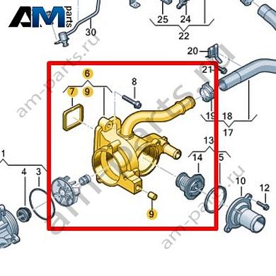 Насос системы охлаждения VAG 0XW121004Купить насос системы охлаждения 0XW121004 для Фольксваген/Ауди/Шкода- гарантия наличия