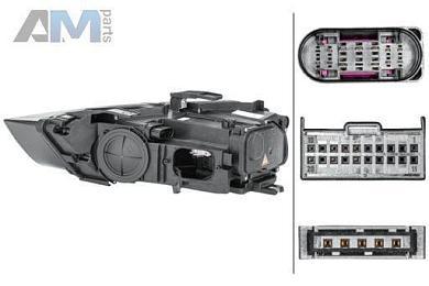 Ксеноновая правая фара (1EL354840021) HELLA на Audi Q3 (8U) 2011-2018