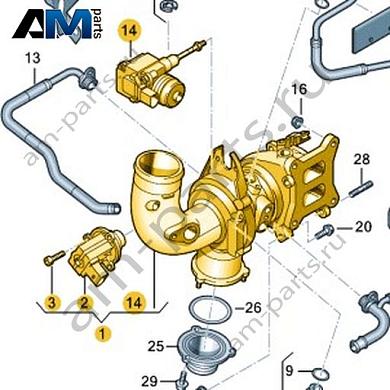 Турбонагнетатель VAG 06L145722DКупить турбонагнетатель 06L145722D Фольксваген/Ауди/Шкода- минимальная цена
