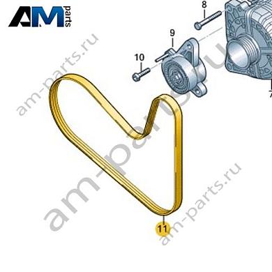 Поликлиновый ремень VAG 04L903137Купить поликлиновый ремень 04L903137 на Фольксваген/Ауди/Шкоду- бесплатная доставка