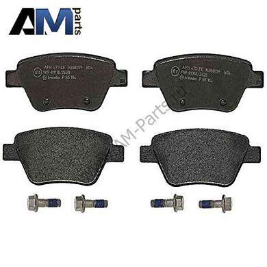 Задние тормозные колодки BREMBO P85114 на Audi A1 (8X) 2011-2018