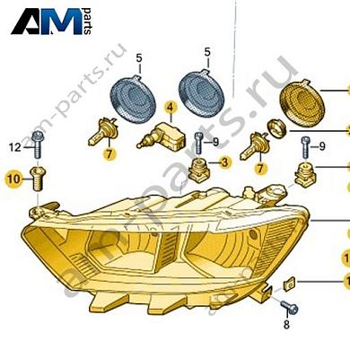 Двойная галогенная фара правая Volkswagen T-Roc 2018-2024 2GA941006BКупить двойную галогенную фару правую 2GA941006B на Фольксваген Т-рок 2018-2024- гарантия наличия