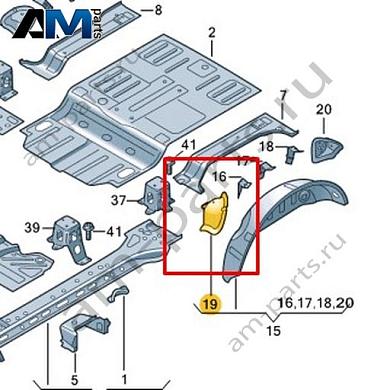 Крепление проушины Volkswagen id-Buzz 2023-2024 1N3804357Купить крепление проушины 1N3804357 для Фольксваген id-Buzz 2023-2024- акция