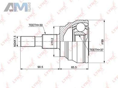 Полуось передняя правая CO3852 (LYNXauto) для автомобилей MBКупить полуось передную правую CO3852 производства LYNXauto для Мерседес по специальной цене