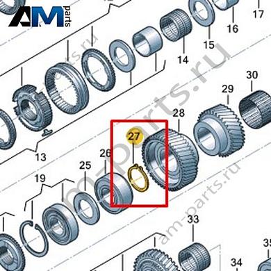 Комплект стопорных колец VAG 0F6398152Купить комплект стопорных колец 0F6398152 Фольксваген/Ауди/Шкода- выгодные цены