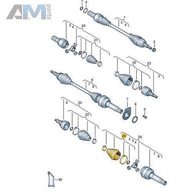 Пыльник внутреннего ШРУСа  6-МКП 7LA498201B  Volkswagen Multivan T6 (2019-2023)