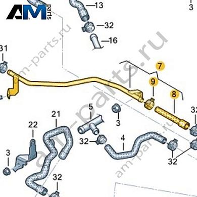 Трубка ОЖ с шлангом ОЖ Volkswagen AMAROK 2013-2016 2H0122109JКупить трубку ОЖ с шлангом ОЖ 2H0122109J для Фольксваген Амараок 2013-2016 по минимальной цене