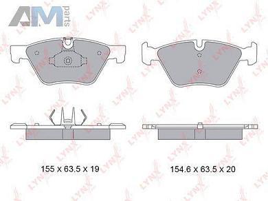 Колодки тормозные передние LYNX для BMW 5 серия (F10) 2011-2013 BD-1434
