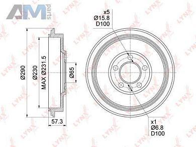 Барабан тормозной BM1156 (LYNXauto) для автомобилей VAGОформить заказ на барабан тормозной BM1156 производства LYNXauto для Фольксваген/Ауди/Шкода по специальной цене