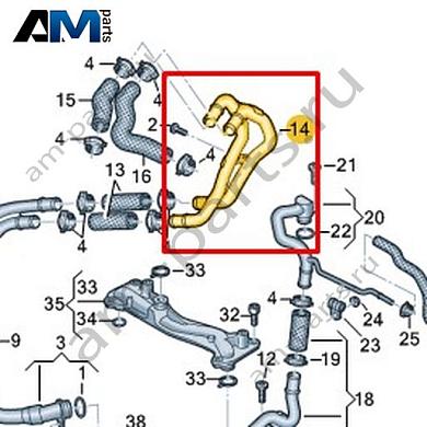 Трубопровод системы охлаждения VAG 059121667EКупить трубопровод системы охлаждения 059121667E на Фольксваген/Ауди/Шкоду на выгодных условиях