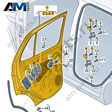 Задняя правая дверь Volkswagen T-Roc Cross 2019-2024 2GM833052PКупить заднюю правую дверь 2GM833052P Фольксваген Т-рок Кросс 2019-2024- выгодные цены
