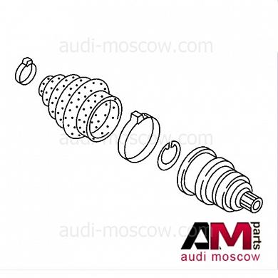 Ремкомплект наружнего ШРУСА на Audi A6 (C8) 2018-2025 (L-R) 4M0498099A