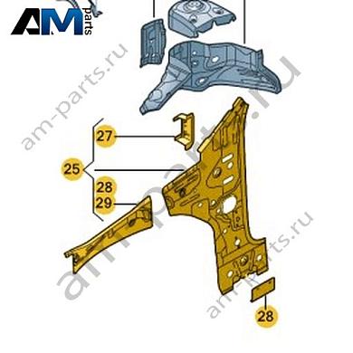 Внутренняя часть стойки A Volkswagen T-Roc 2018-2024 2GA802123Купить внутреннюю часть стойки A 2GA802123 для Фольксваген Т-рок 2018-2024 на выгодных условиях