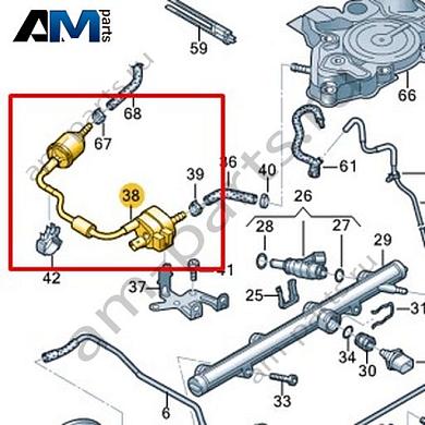 Соединительная трубка с адсорбером VAG 06L133781AJКупить соединительную трубку с адсорбером 06L133781AJ для Фольксваген/Ауди/Шкода- минимальная цена