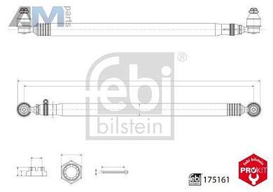 Верхний левый рычаг сзади (175159) FEBI на Audi A4 (B9) 2019-2025