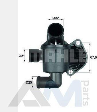 Корпус термостата с термостатом MAHLE (TI3587) Passat B6 (2005-2011) 2.0TDI