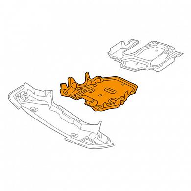 Защита двигателя средняя часть A2115240501 Mercedes E-klasse W211