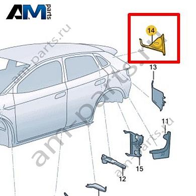 Перегородка стойки D Volkswagen id4/id5 2021-2024 11E864637Купить перегородку стойки D 11E864637 для Фольксваген id4/id5 2021-2024- минимальная цена