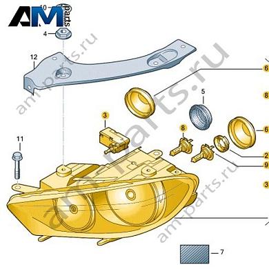 Двойная галогенная фара левая Volkswagen Scirocco 2015-2018 1K8941005NКупить двойную галогенную фару левую 1K8941005N Фольксваген Сирокко 2015-2018- выгодные цены