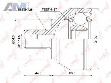 ШРУС наружный LYNX для Amarok CO-3908