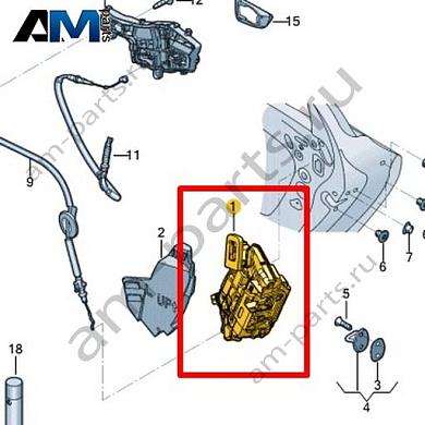 Замок двери Volkswagen Jetta VII 2020-2024 17A839016Купить замок двери 17A839016 для Фольксваген Джетта VII 2020-2024- спец. Цена