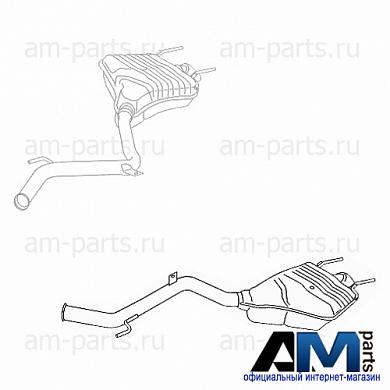 Задняя часть глушителя левая A2214909335 Мерседес S500 388л.с.