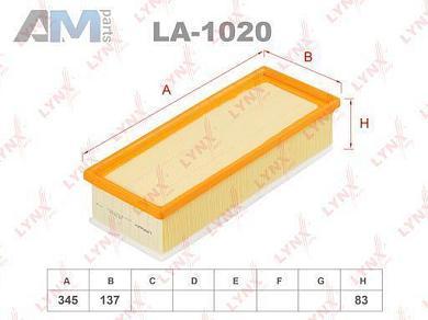 Воздушный фильтр LYNX для Yeti 2009-2018 2.0 TDI CFHC (140 л.с.) LA-1020