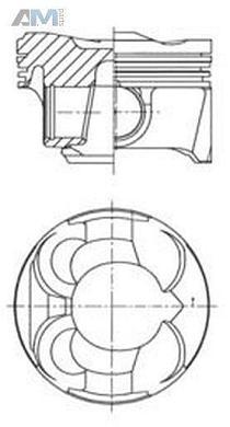 Поршень с кольцами (KOLBENSCHMIDT) 41267600 для BMW 1 серия (F20) 2010-2015 116i