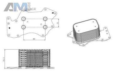 Масляный радиатор NRF (31816) на Audi A6 (С6) 2004-2011 3.0TDI