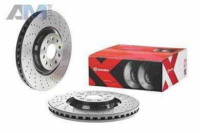 Передние перфорированные тормозные диски BREMBO 09.C306.1X для Audi A3 (8V) 2012-2020