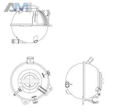 Компенсационный бачок охлаждающей жидкости NRF (454082) для Volkswagen CC (2008-2018) 2.0TDI