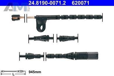 Датчик износа передних колодок (24.8190-0071.2) ATE BMW X5 (F15)