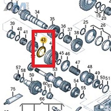 Блокировочное кольцо синхронизатора VAG 02M311295LКупить блокировочное кольцо синхронизатора 02M311295L для Фольксваген/Ауди/Шкода- акция