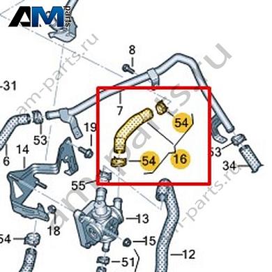 Шланг системы охлаждения VAG 059122055DКупить шланг системы охлаждения 059122055D на Фольксваген/Ауди/Шкоду- гарантия наличия