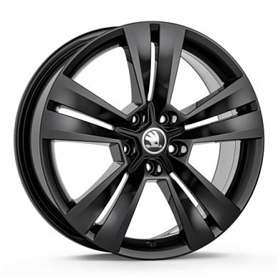 Литой диск R18 (Модель- MYTIKAS BLACK) Шкода Карок 57A071498DFL8