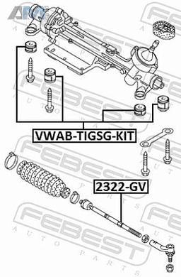 Шарнир рулевого вала (VWABTIGSGKIT) FEBEST на Audi Q3 (8U) 2011-2018