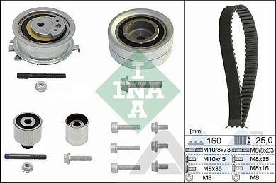 Ремень ГРМ INA (530055010) для Audi A4 (B8) 2008-2012 2.0TDI
