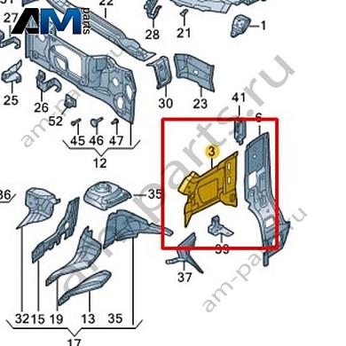 Боковина Volkswagen id-Buzz 2023-2024 1T3802395BКупить боковину 1T3802395B Фольксваген id-Buzz 2023-2024- акция