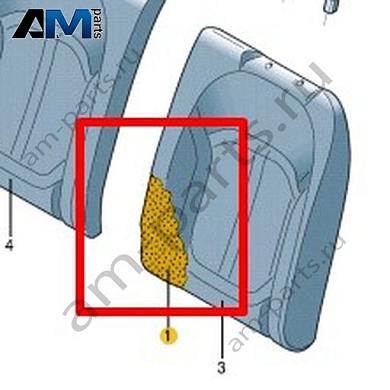 Наполнитель спинки Volkswagen T-Roc Cabrio 2020-2024 2GC885775AКупить наполнитель спинки 2GC885775A на Фольксваген Т-рок Кабриолет 2020-2024- гарантия наличия
