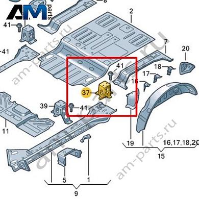 Крепление проушины Volkswagen id-Buzz 2023-2024 1N3801455Купить крепление проушины 1N3801455 на Фольксваген id-Buzz 2023-2024- гарантия наличия